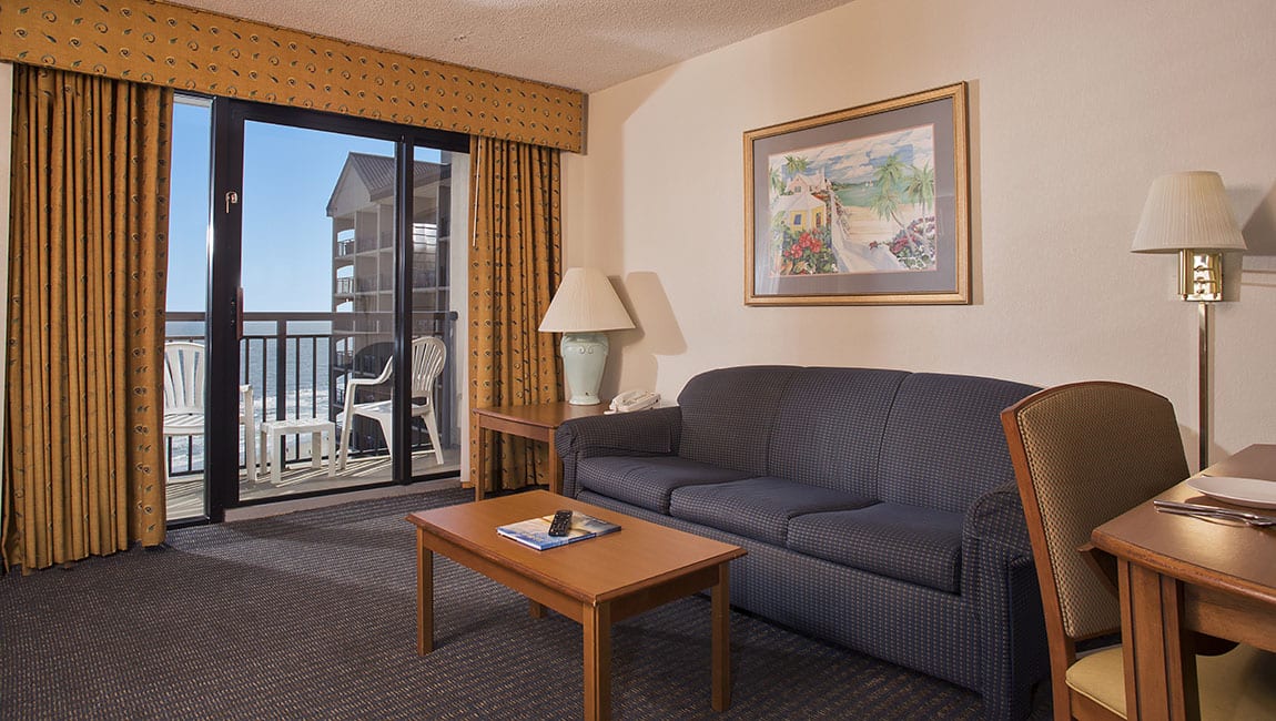North Myrtle Beach Suites One Bedroom Condo - Living